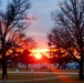 Sunset at Fort McCoy's cantonment area