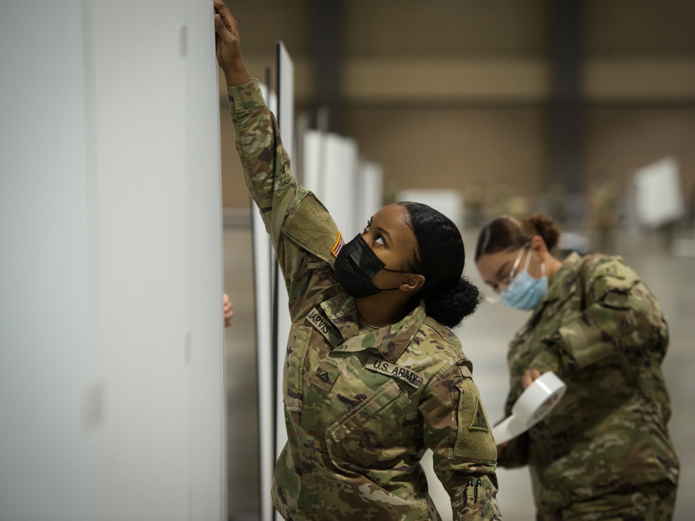 Conn. Guard constructs alternate care facility at Conn. Convention Center