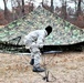 Cold-Weather Operations Course students practice building Arctic tent