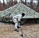 Cold-Weather Operations Course students practice building Arctic tent