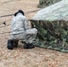 Cold-Weather Operations Course students practice building Arctic tent