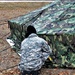 Cold-Weather Operations Course students practice building Arctic tent