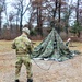 Cold-Weather Operations Course students practice building Arctic tent