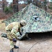 Cold-Weather Operations Course students practice building Arctic tent