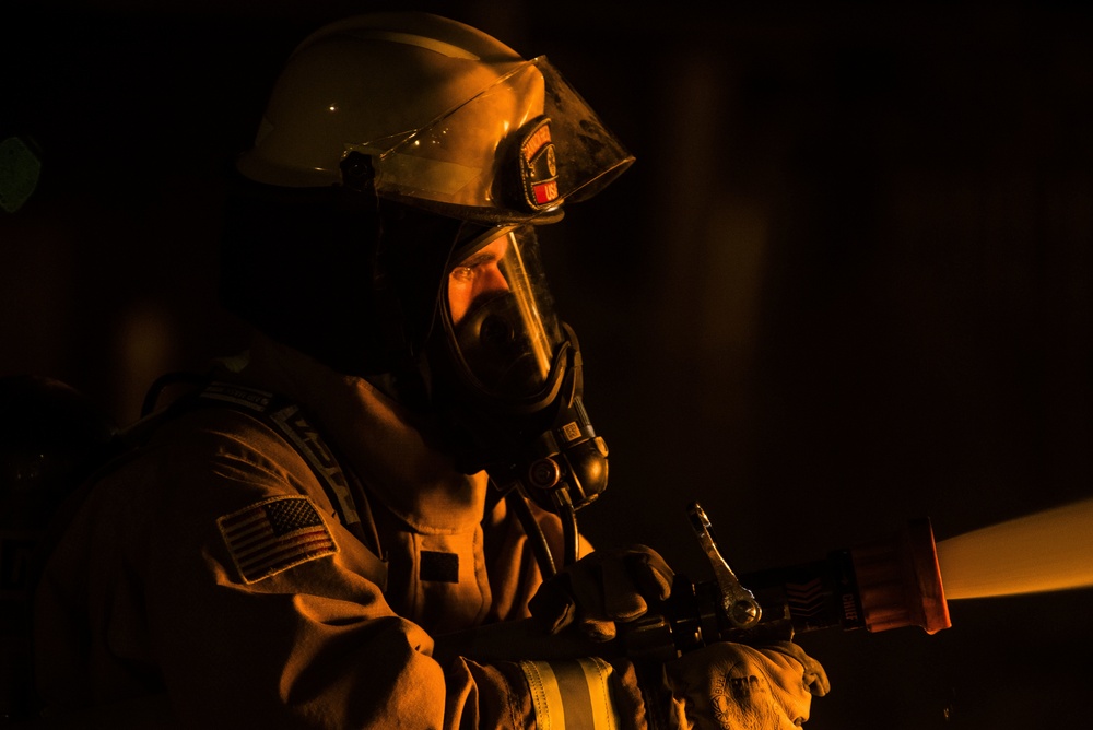 Cannon Fire Dept. performs nighttime training