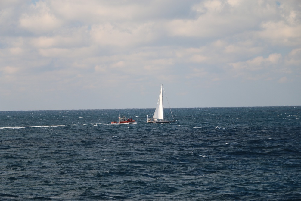 Coast Guard assist sailing vessel taking on water off the coast of Charleston