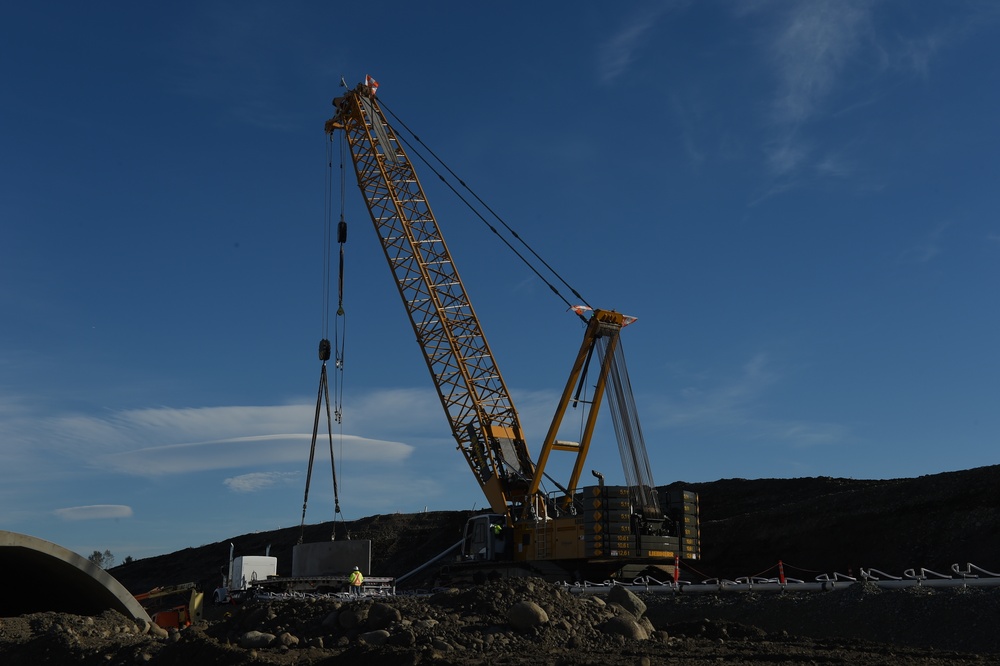 McChord Field runway under construction