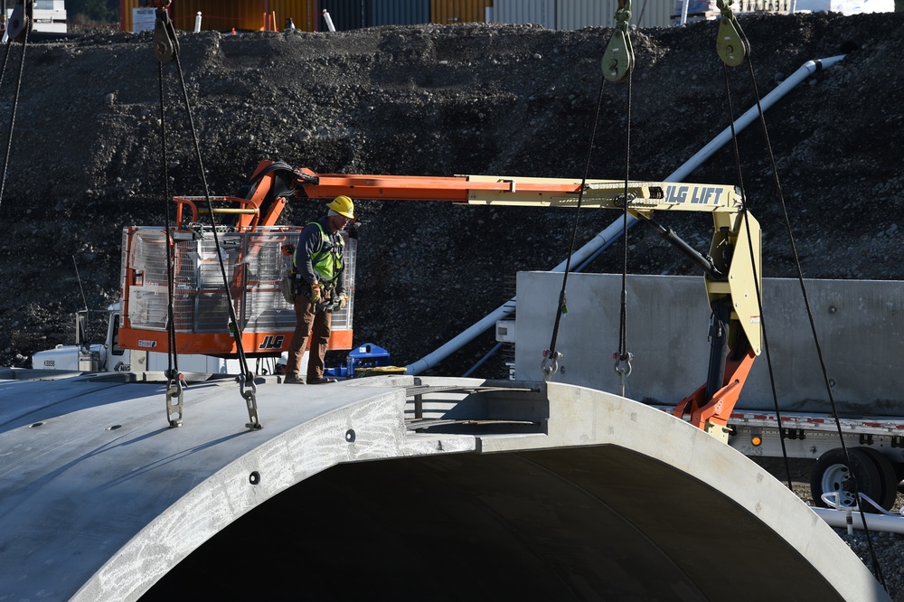 McChord Field runway under construction