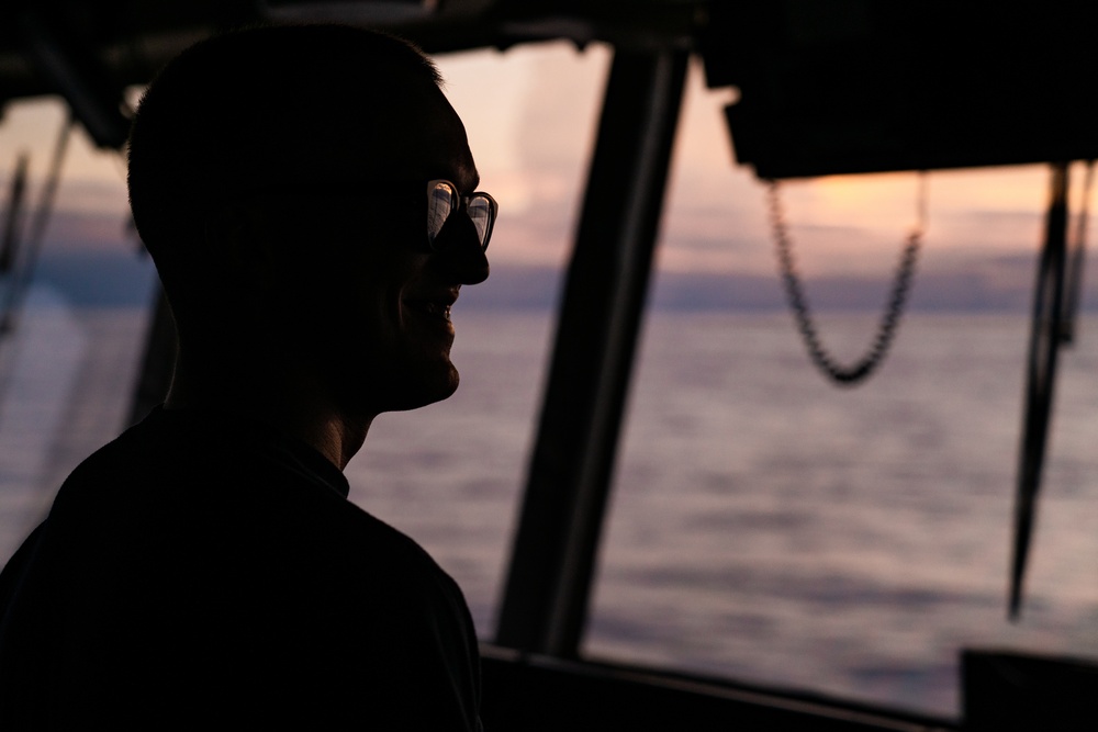 USCGC Waesche transits the Pacific Ocean