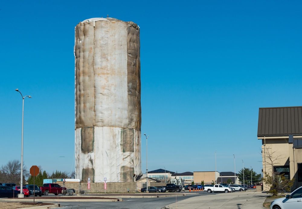 Dover AFB water tower restoration continues
