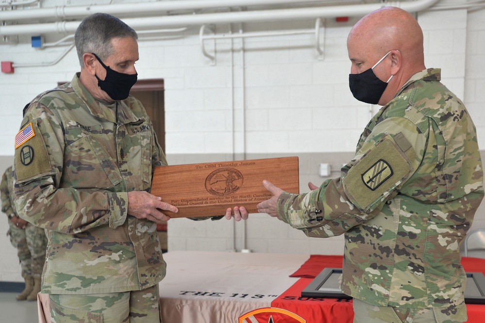 NC Guard 113th Sustainment Brigade Change of Responsibility Ceremony