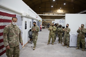Assembling care packages for deployed soldiers