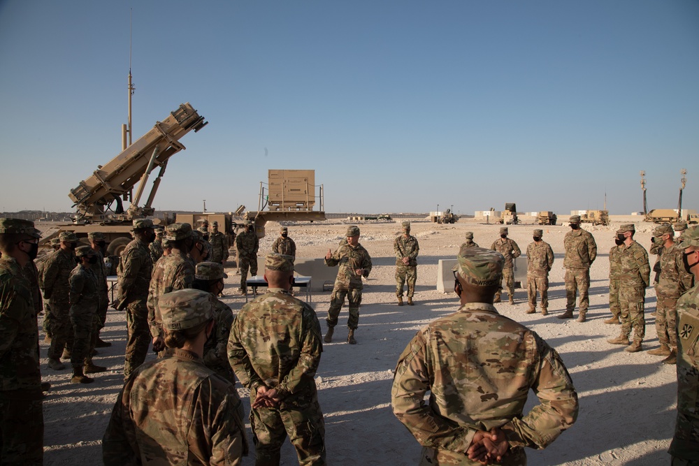 CSA, SMA Visit Deployed Soldiers of 11th Air Defense Artillery Brigade