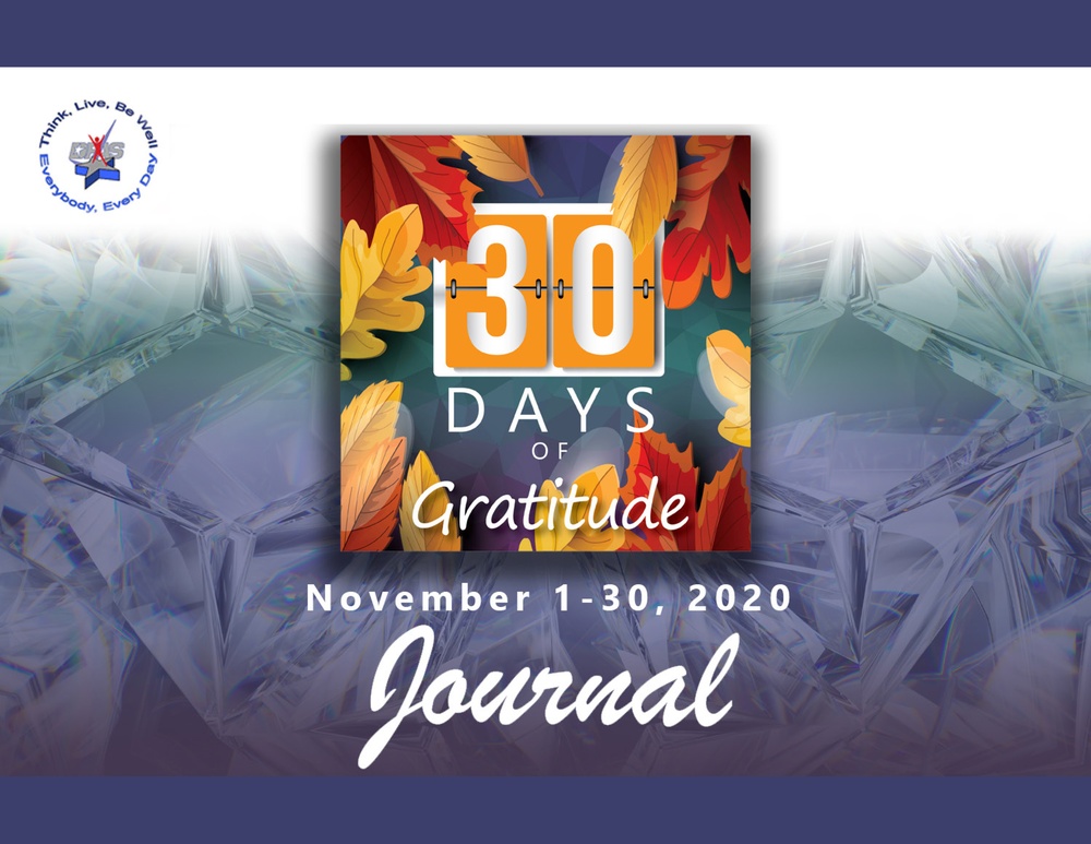 2020 30 Days of Gratitude Wellness Journal