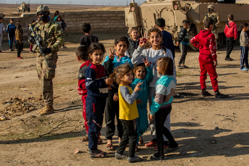 M2 Bradley Infantry Fighting Vehicles in Northeast Syria