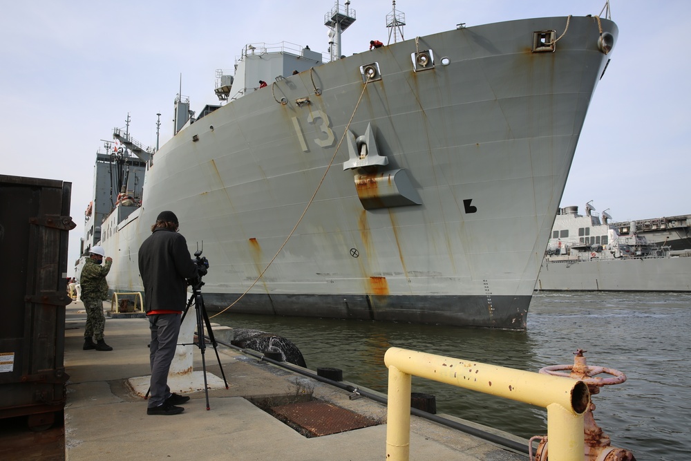 Just in time for Christmas:  100 Mission Essential Civil Service Mariners, USNS Medgar Evers return to Norfolk