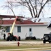 World War II-era buildings under renovation at Fort McCoy