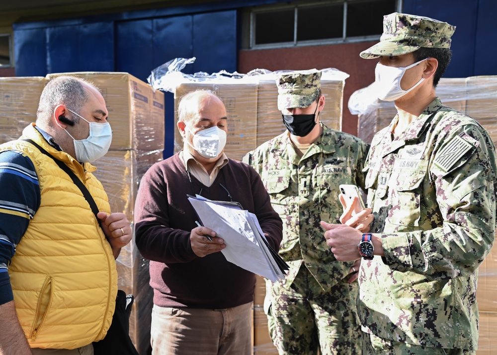 NAS Sigonella Sailors Deliver PPE to Host Nation Hospitals