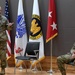 Lt. Gen. Jon Jensen presents LOM to Sgt. Maj. Jody Courts