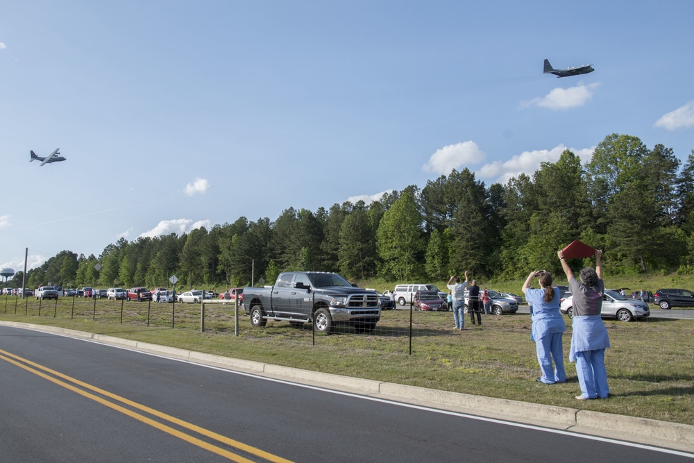 Dobbins performs flyover to honor Georgia frontline healthcare workers