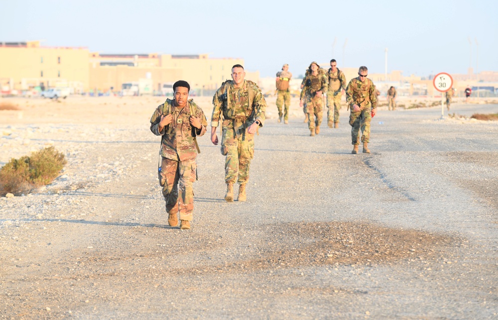 Al Udeid AB coalition forces complete 18.6-mile Norwegian foot march