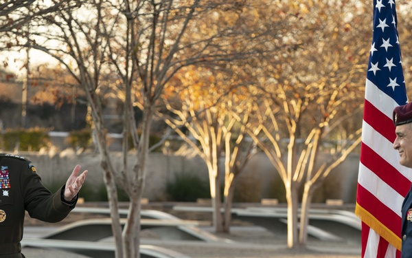 SEAC Ramon &quot;CZ&quot; Colon-Lopez reenlistment ceremony at the Pentagon Memorial