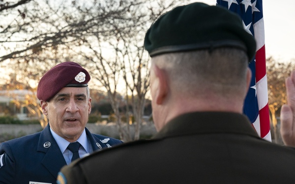 SEAC Ramon &quot;CZ&quot; Colon-Lopez reenlistment ceremony at the Pentagon Memorial
