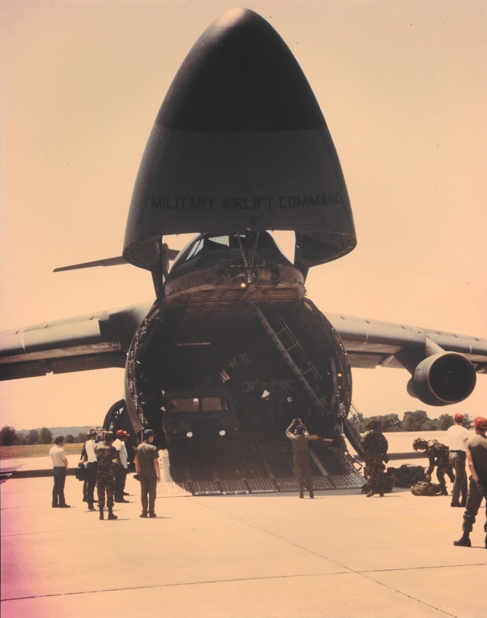 Air Force Cargo plane delivers Humvees to JRTC Rotation at Fort Chaffee, AR