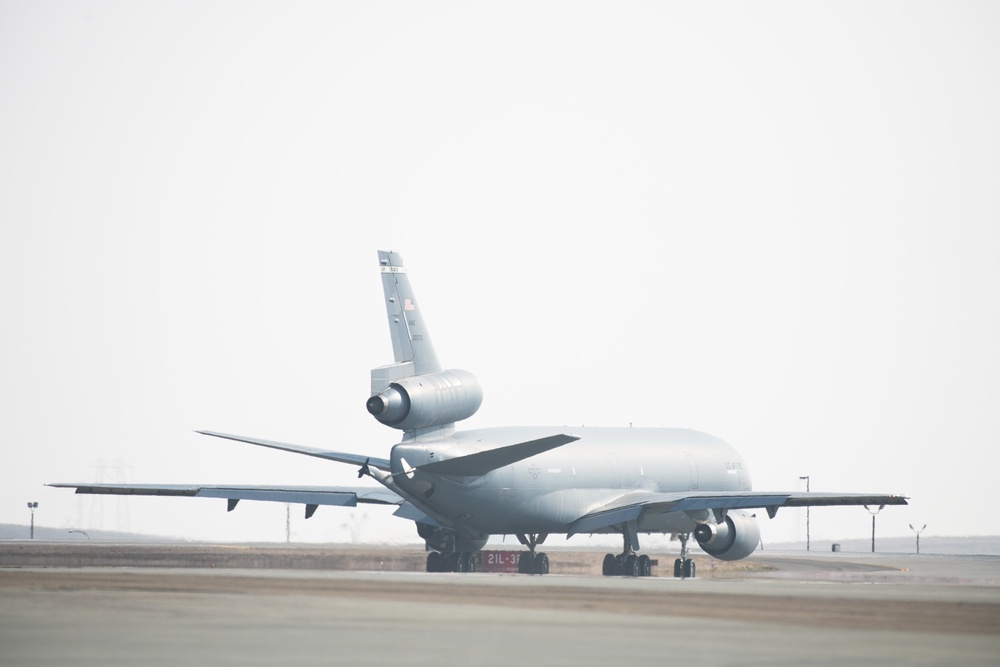 Airmen at Travis AFB flight line