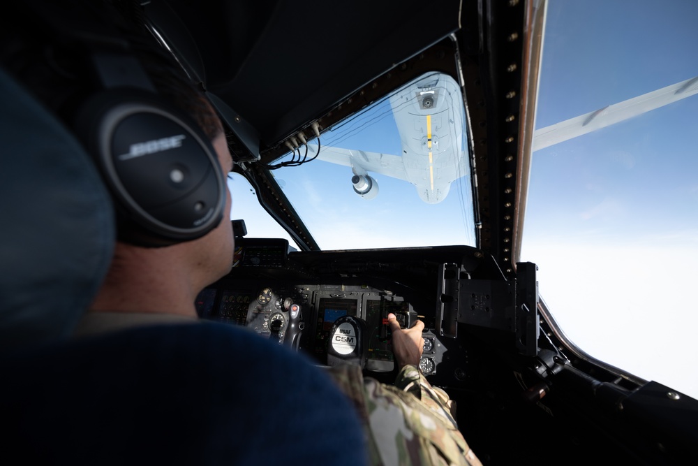 KC-46A refuels C-5M