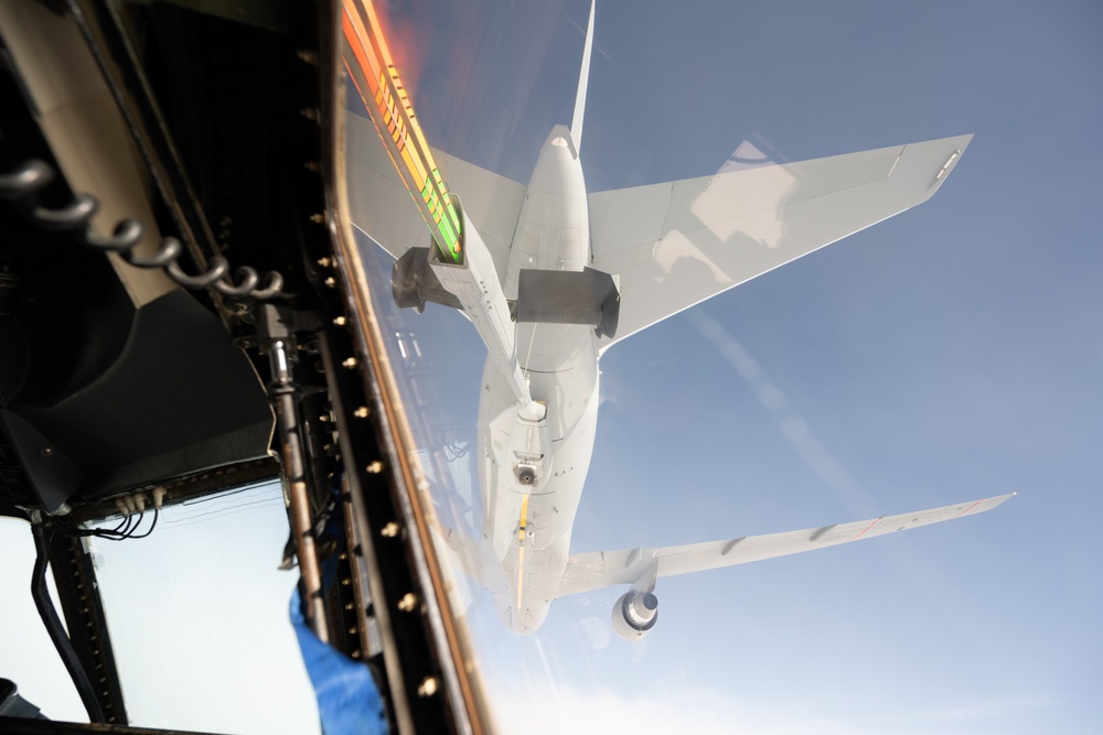 KC-46A refuels C-5M