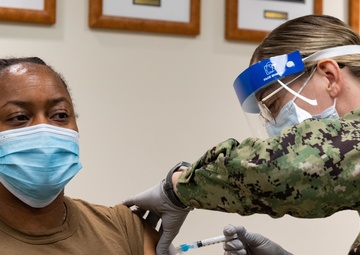 Naval Health Clinic Annapolis Rolls Up Sleeves to Deliver the Moderna Vaccine