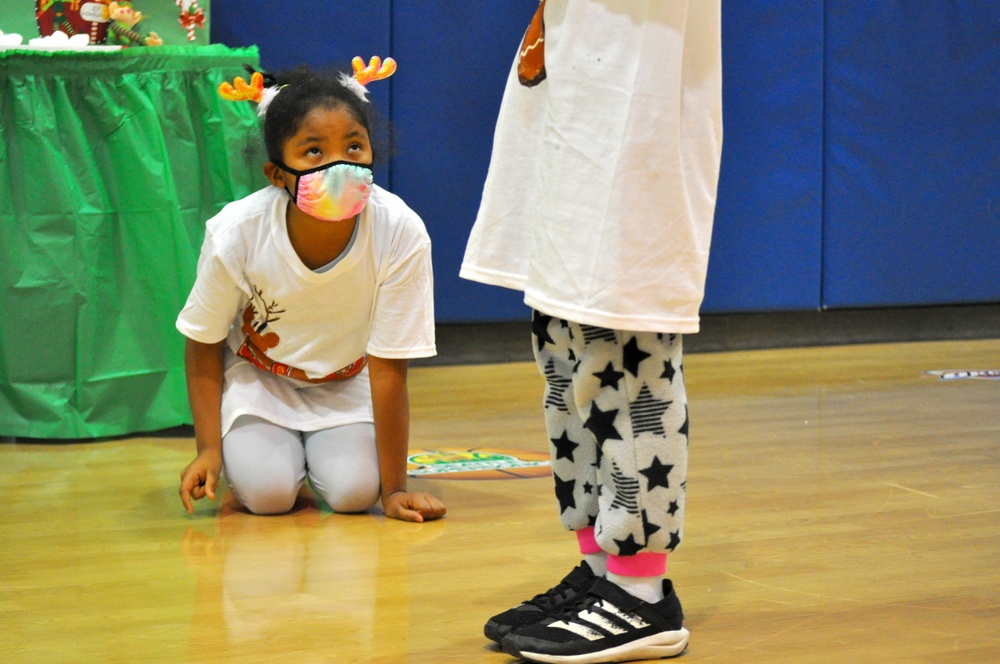 On with the snow: School Age Center video tapes holiday play for Camp Zama parents