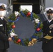 USS America (LHA 6) receives kadomatsu from JS Ise (DDH 182)