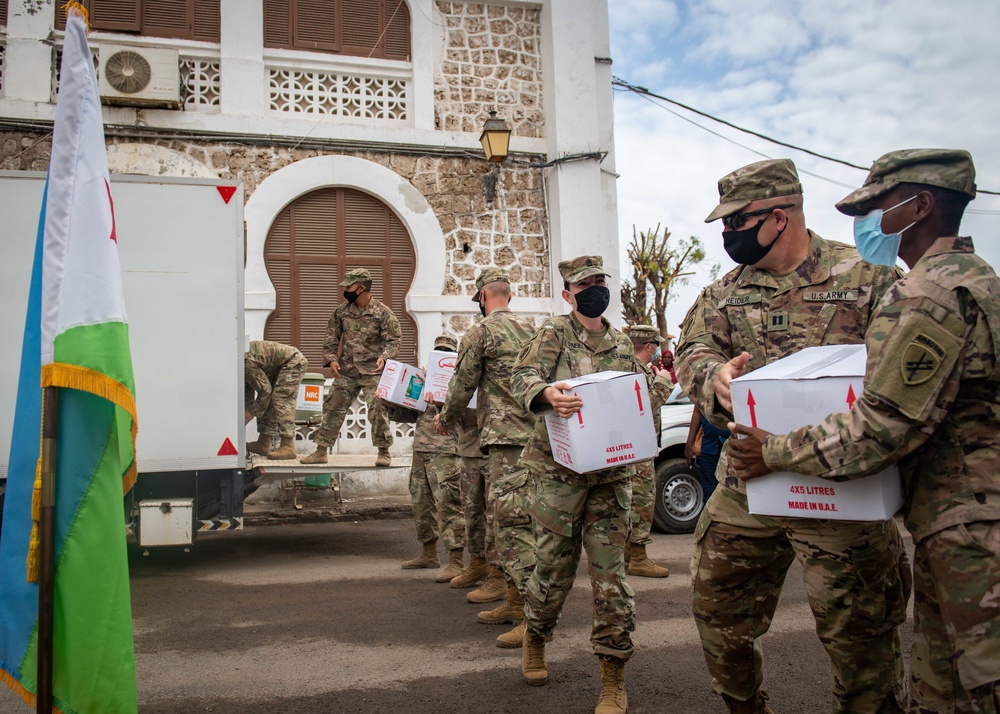 443rd Civil Affairs Battalion Delivers PPE to Djibouti City