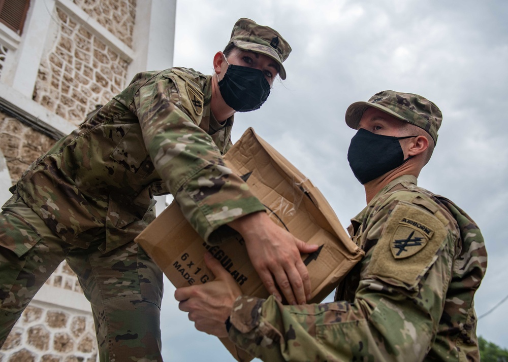 443rd Civil Affairs Battalion Delivers PPE to Djibouti City