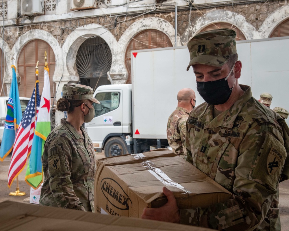 443rd Civil Affairs Battalion Delivers PPE to Djibouti City