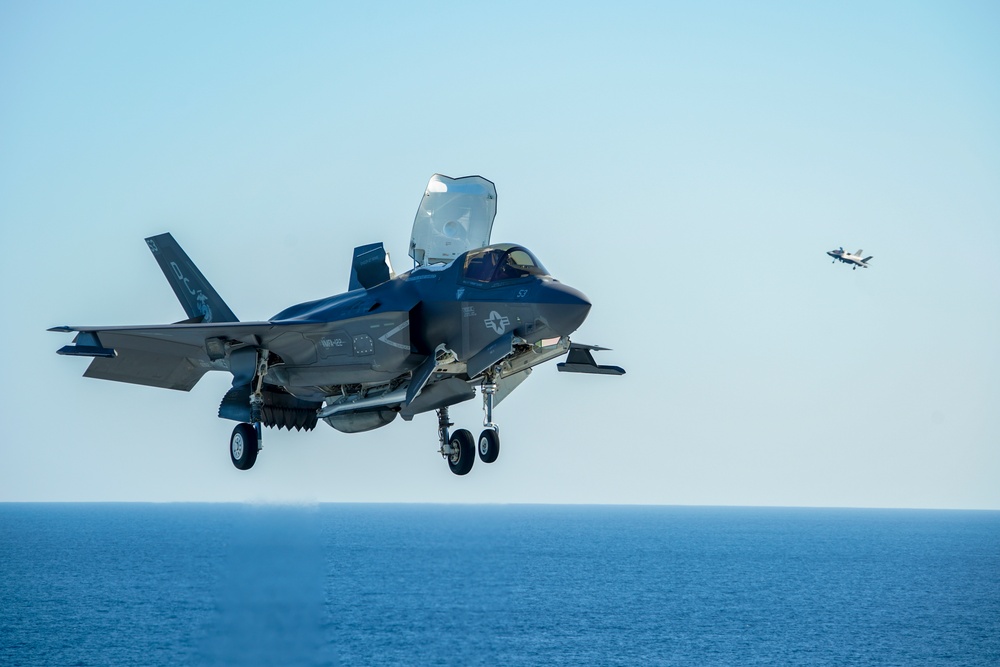 15th MEU F-35Bs conduct flight operations aboard USS Makin Island