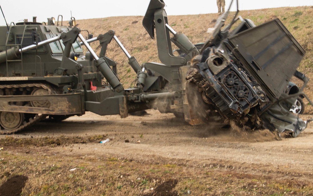 KFOR Soldiers conduct obstacle and barrier removal training