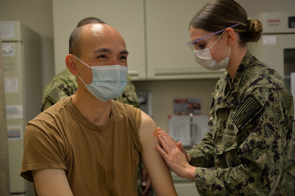 NMCP Hospital Corpsman Administer COVID-19 Vaccine