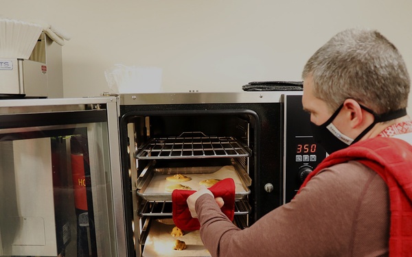 785th Medical Detachment Chaplains support a holiday cookie bake