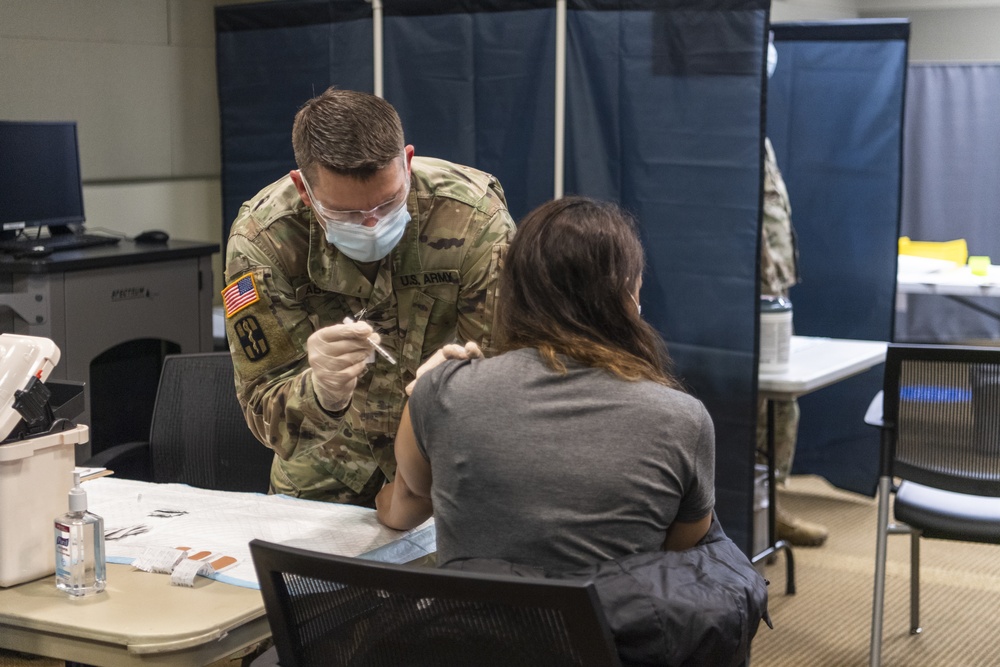 Michigan National Guard, Administers the COVID-19 Vaccine
