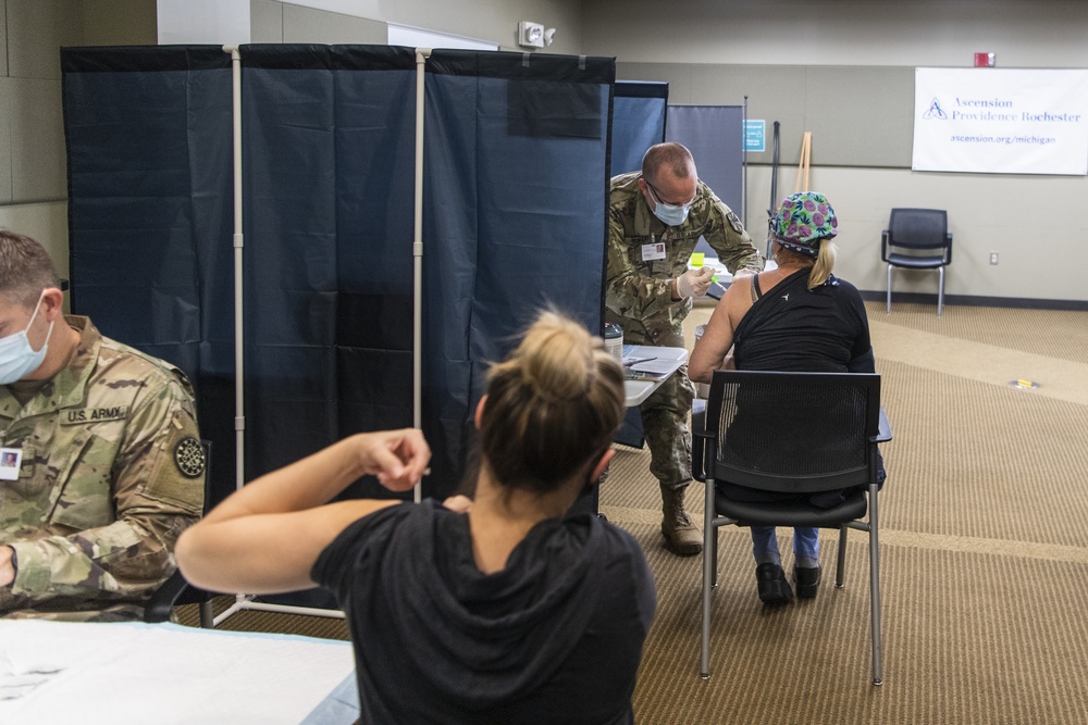Michigan National Guard, Administers the COVID-19 Vaccine