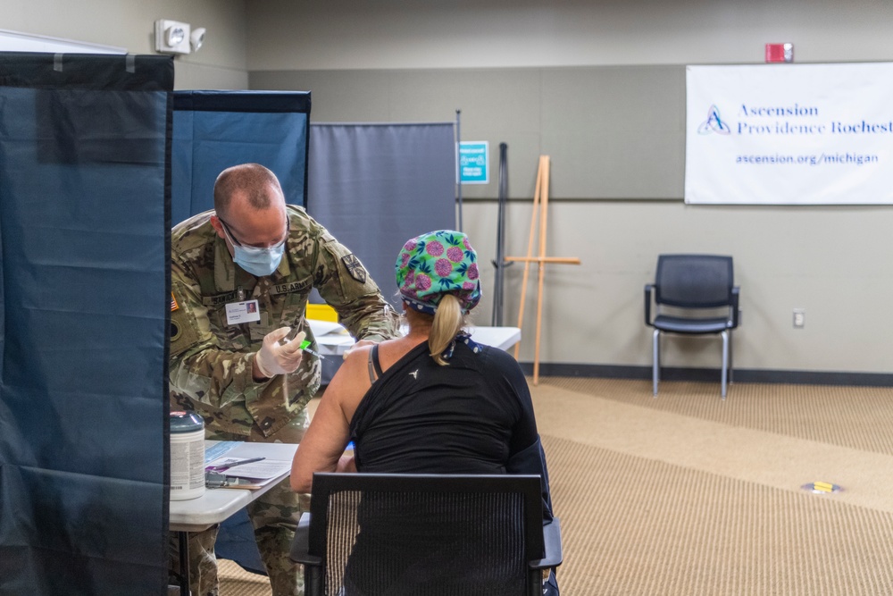 Michigan National Guard, Administers the COVID-19 Vaccine