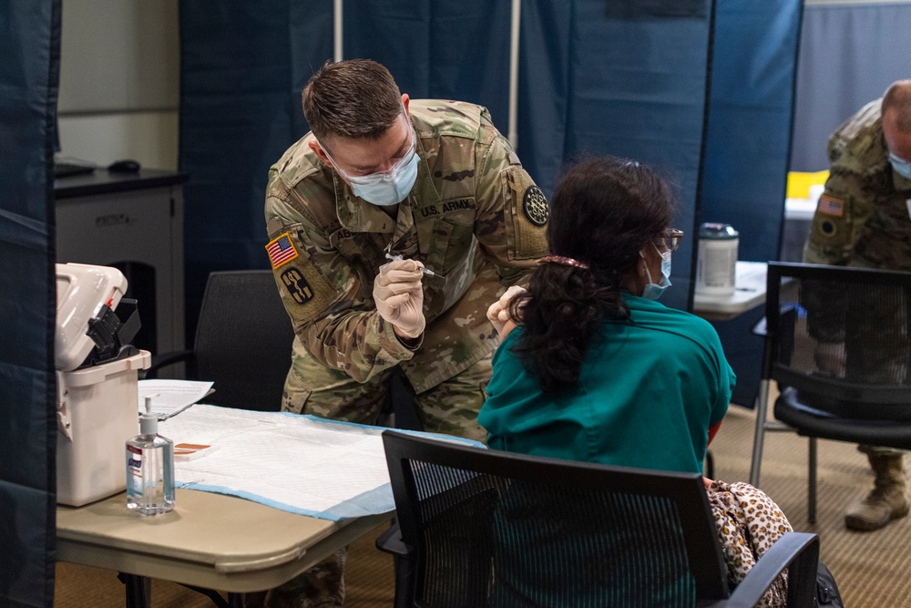Michigan National Guard, Administers the COVID-19 Vaccine