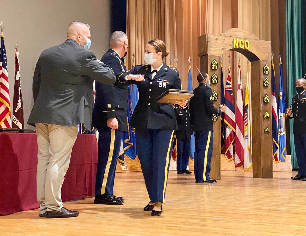 Sergeants from BJACH accept charge to lead at NCO Induction