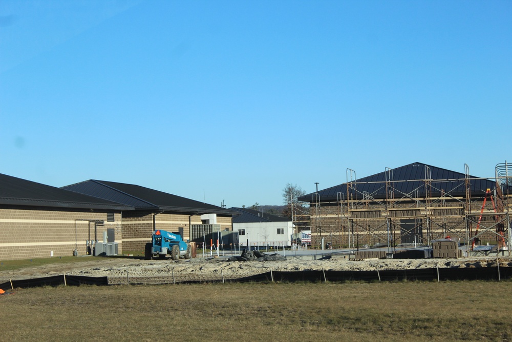 Last of 6 new simulations buildings under construction at Fort McCoy