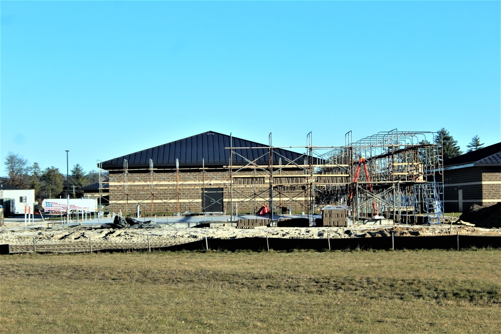 Last of 6 new simulations buildings under construction at Fort McCoy
