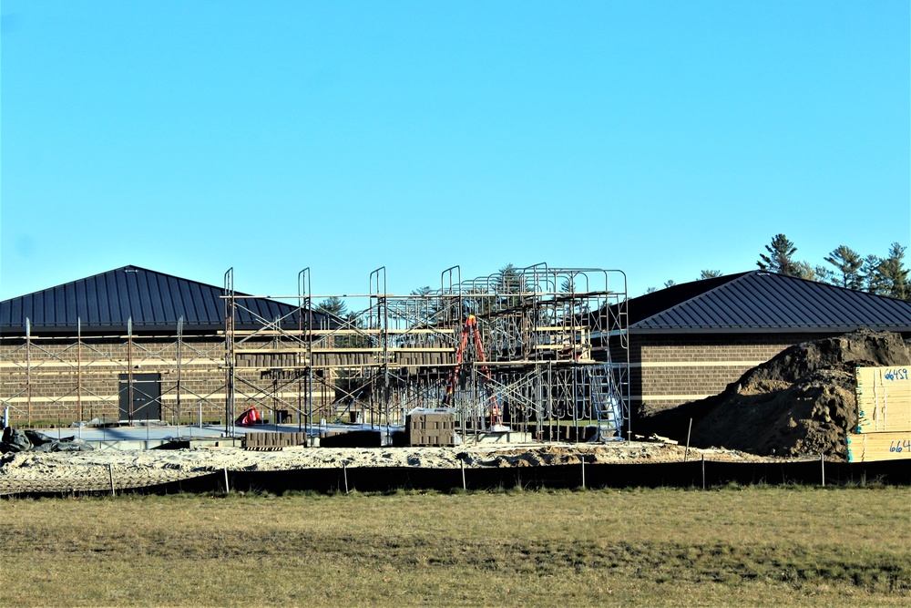 Last of 6 new simulations buildings under construction at Fort McCoy