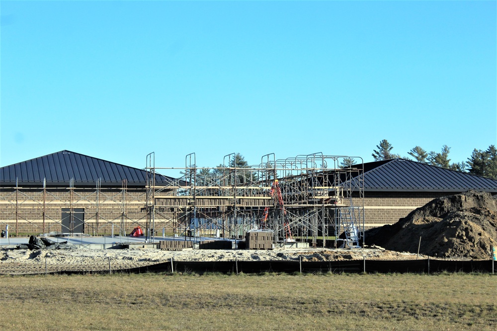 Last of 6 new simulations buildings under construction at Fort McCoy